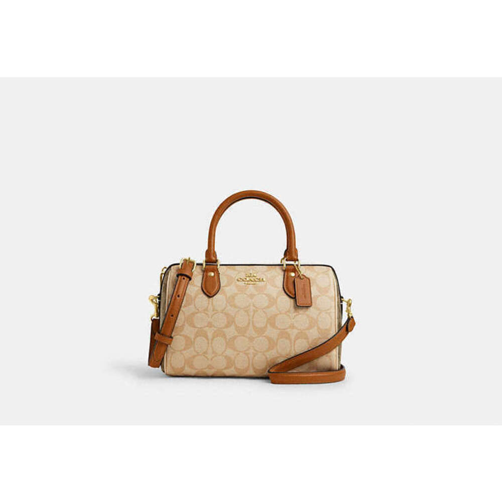 Rowan Satchel Bag In Blocked Signature Canvas